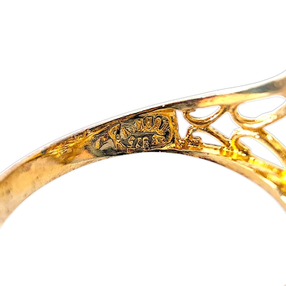 Sterling Silver 925 With Spessartite Garnet Ring, Made In Turkey, Size 6 - Picture 14 of 14